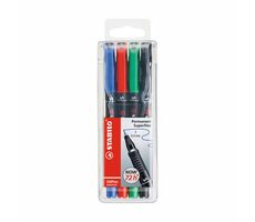 STABILO® OHPen universal - superfine - 4 ks sada - zelená, červená, modrá, černá