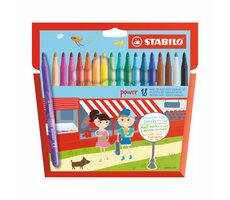 STABILO® power - 18 ks sada - 18 různých barev