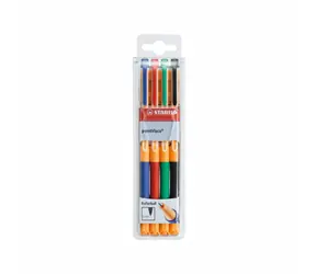STABILO® pointVisco - 4 ks sada - modrá, červená, zelená, černá