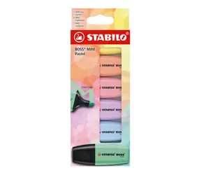 STABILO® BOSS MINI Pastel - 6 ks sada - 6 různých barev