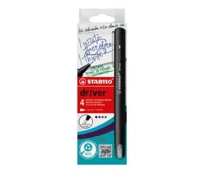 STABILO® dr!ver - fine - 4 ks sada - zelená, červená, modrá, černá