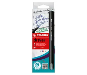STABILO® dr!ver - medium - 4 ks sada - zelená, červená, modrá, černá