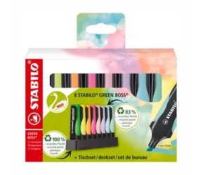 STABILO® GREEN BOSS - 8 ks deskset - 8 různých barev