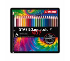 STABILO® aquacolor - 24 ks sada v plechu - 24 různých barev