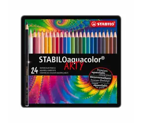 STABILO® aquacolor - 24 ks sada v plechu - 24 různých barev