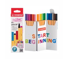 STABILO® point 88 - 18 ks Zick-Zack deskset - 18 různých barev