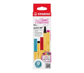 STABILO® point 88 - 18 ks Zick-Zack deskset - 18 různých barev