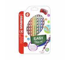 STABILO® EASYcolors - 12 ks sada s ořezávátkem - 12 různých barev