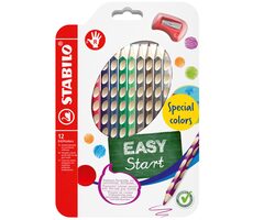 STABILO® EASYcolors - 12 ks sada s ořezávátkem - 12 různých barev - speciální barvy