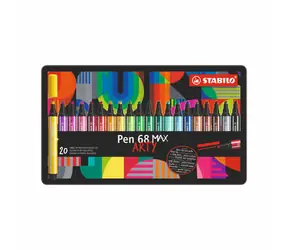 STABILO® Pen 68 MAX - ARTY - 20 ks sada v plechu - 20 různých barev