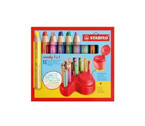 STABILO® woody 3 in 1 - 15 ks sada