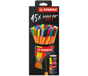 STABILO® point 88 - ARTY - 45 ks plechová dóza - 45 různých barev