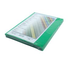 OEM Zelené přední desky pro kroužkovou vazbu - čiré - 200mic - A4 - 100 ks