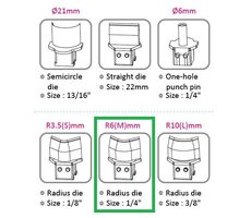 KW triO Výsekový rádius pro KW triO 9521 6 mm