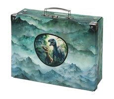 BAAGL Skládací školní kufřík Dino s kováním / 32.5 x 10.5 x 26 cm