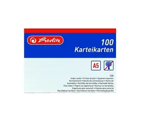 Herlitz Linkované kartičky A5 / 100 ks / bílá