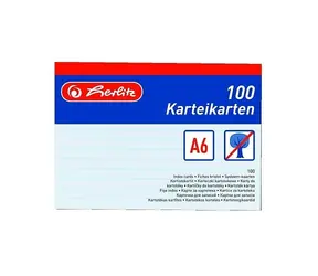 Herlitz Linkované kartičky A6 / 100 ks / bílá