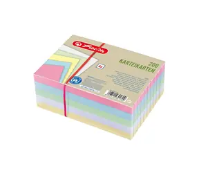 Herlitz Barevné+Bílé kartičky A6 / 200 ks / barevná