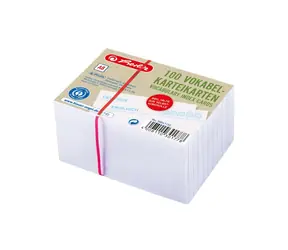 Herlitz Linkované kartičky A8 se slovníkem / 100 ks / bílá