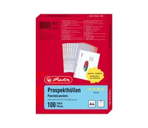 Herlitz Prospektová fólie A4 / 100ks / průhledná