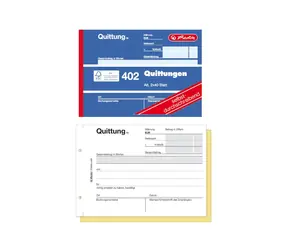 Herlitz  Blok na ůčtenky A6 / 2x40 listů / bílo-žlutá