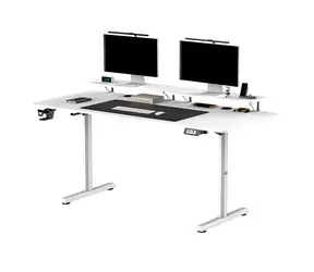 ULTRADESK Highlander XXL bílá / Pracovní stůl / elektricky nastavitelná výška / 160x70 cm / 72-117 cm