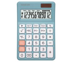 SENCOR SEC 381 TAX modrá / Stolní kalkulačka / dvanáctimístná