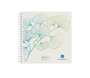 Herlitz Poznámkový blok A5 / tečkovaný / motiv Ginkgo / 100 listů