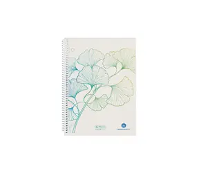 Herlitz Poznámkový blok A5 / čtverečkovaný / motiv Ginkgo / 70 listů