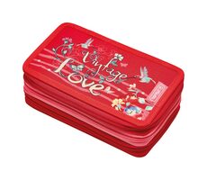 Herlitz Školní penál třípatrový Láska 19 x 11,5 x 7 cm