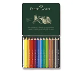 Faber-Castell Akvarelové pastelky v plechové krabiččce / 24ks 