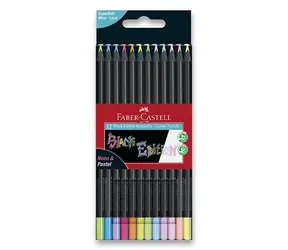 FABER-CASTELL Pastelky trojhranné / 12ks / neonová-pastelová