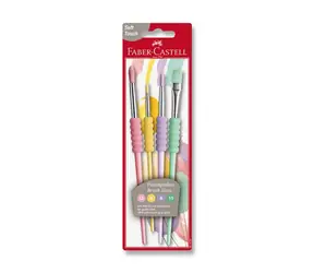 FABER-CASTELL Sada štětců velikost 4,8,10,12 / 4ks / pastelová