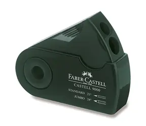 FABER-CASTELL Ořezávátko se zásobníkem / zelená