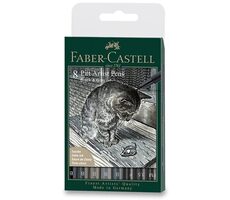 FABER-CASTELL Sada popisovačů / 8ks / černá-šedá