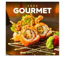 NOTIQUE Poznámkový kalendář Gourmet 2026 - Západní / 30 x 30 cm