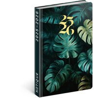 NOTIQUE 18měsíční diář Petito – Monstera 2025/2026 - Východní / 11 x 17 cm