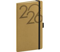 NOTIQUE Kapesní diář Ajax 2026 zlatý / 9 x 15.5 cm