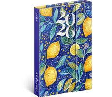 NOTIQUE Týdenní magnetický diář Citrony 2026, 11 x 16 cm