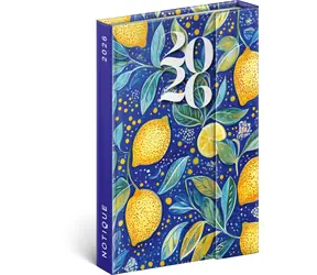 NOTIQUE Týdenní magnetický diář Citrony 2026, 11 x 16 cm