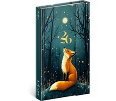 NOTIQUE Týdenní magnetický diář Liška 2026, 13 x 21 cm