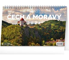 NOTIQUE Stolní kalendář Krásy Čech a Moravy 2026, 23,1 x 14,5 cm