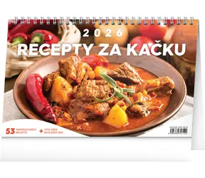 NOTIQUE Stolní kalendář Recepty za kačku 2026, 23,1 x 14,5 cm