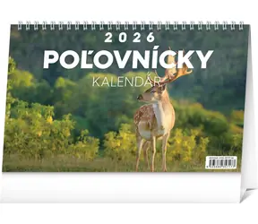 NOTIQUE Stolový Poľovnícky kalendár 2026, 23,1 x 14,5 cm