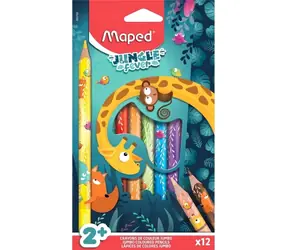 MAPED Pastelky Jungle Fever Jumbo 12 ks / od 2 let