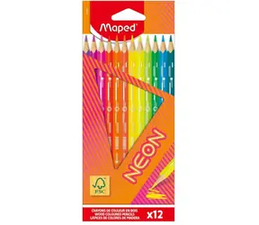 MAPED Pastelky Neon 12 ks / trojhranné