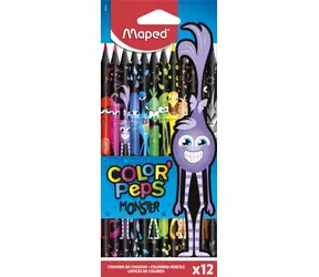 MAPED Pastelky trojhranné Color'Peps Monster 12 ks