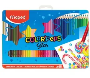 MAPED Pastelky trojhranné Color'Peps 48ks v plechové krabičce