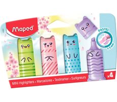 MAPED Zvýrazňovače FluoPeps Mini Pastel 4 ks