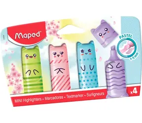 MAPED Zvýrazňovače FluoPeps Mini Pastel 4 ks